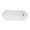 Kingston Brass 67-Inch Acrylic Oval Single Slipper Pedestal Tub with Drain, No Faucet Drillings VTSS672929C310 - alternate 1