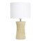 Homeroots 17" Beige Ceramic Novelty Table Lamp With White Drum Shade 643468 - alternate 2