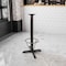 Flash Furniture Beverly 23.5'' x 29.5'' Restaurant Table X-Base with 3'' Dia. Bar Height Column and Foot Ring XU-T2230-BAR-3CFR-GG - alternate 3