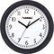 Lorell CLOCK, WALL, PROFILE, 9", BK LLR60987 - alternate 1