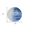 Homeroots 8' Navy Blue And Ivory Round Abstract Washable Indoor Outdoor Area Rug 601226 - alternate 6