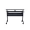 Homeroots 47" Black Wood and Metal Rolling Computer Desk 491455 - alternate 3