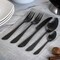 Megachef Gibbous 20 Piece Flatware Utensil Set, Stainless Steel Service for 4 in Black MCFW-GIBBOUS-BLACK - alternate 4