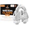 Xpose Safety Wire Rope Clamp for Stainless Steel 1/8in Galvanized U Bolt Cable Clips, 12PK GCC18-12-X-S - alternate 1