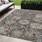 Homeroots 5' X 8' Taupe Blue And Beige Geometric Washable Indoor Outdoor Area Rug 609113 - alternate 1