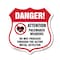 Signmission Pacemaker Wearers Shield Sign Danger! At, 12 Inch X 12 Inch, Plastic Sign SHI-P-12-428 - alternate 1