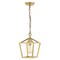Jonathan Y Pagoda 8" 1-Light Classic Traditional Metal Cage Lantern LED Pendant, Gold Painting JYL7618B - alternate 1