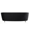 Homeroots 92" Black Velvet Sofa 491038 - alternate 3