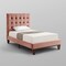 Homeroots Blush Solid Wood Twin Tufted Upholstered Velvet Bed 544752 - alternate 6