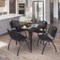 Regency Square Kahlo Breakroom Table W/ 4 M Stack Chairs, 30 in W, 30 in L, Neo Walnut TPL3030NWBK47BK - alternate 4