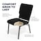 Flash Furniture 18.5"W Stacking Church Chair in Black Fabric, 4PK 4-FD-CH02185-SV-JP02-GG - alternate 5