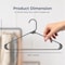 Serenelife Premium Plastic Hangers, Durable, Space Saving Clothes Organizers, Gray, 10PK SLHPLGRA10 - alternate 4