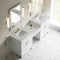 James Martin Vanities Bellshire 84" Dual Vanity Set w/ 24" Make-Up Counter, Bright White w/3 cm Lime Delight Silestone Top 660-VMC84-BW-3LDL - alternate 4
