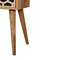 Homeroots 20" Black White And Brown Solid Wood Geometric Bone Inlay One Drawer Nightstand 651557 - alternate 6
