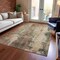 Homeroots 3' X 5' Olive Green And Ivory Abstract Washable Indoor Outdoor Area Rug 616178 - alternate 5