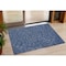 Homeroots 3' X 5' Navy Blue Gray And Ivory Polka Dot Washable Indoor Outdoor Area Rug 599058 - alternate 1