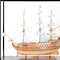 Homeroots 75" Black And Light Brown Solid Wood HMS Victory Boat Tabletop Sculpture With Case 401841 - alternate 3