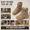 Handpoint Mens 8 in Military Tactical Boots-Slip Resistant Combat Work Boots with YKK Side Zipper, 8.5 AMY1001EE-8.5 - alternate 5