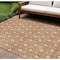 Homeroots 8' X 10' Copper And Beige Geometric Washable Indoor Outdoor Area Rug 596018 - alternate 1