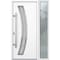 Vdomdoors Steel Door Deux 6500 White Sidelight Exterior Window Stainless Inserts Single Modern Painted-W36+16 DEUX6500EXD-WS-W36+16 x H80-Right-hand Inswing - alternate 4