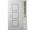 Vdomdoors Front Exterior Prehung Metal-Plastic Door, Manux 8661 White Silk, Side Sidelite Transom, Office Com MANUX8661EXD-WS-W36+12xH80-LH - alternate 1
