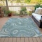 Homeroots 8' X 10' Sky Blue And Gray Geometric Washable Indoor Outdoor Area Rug 631404 - alternate 4