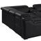 Homeroots Black Italian Leather Power Reclining U Shaped Ten Piece Corner Sectional With Console 632583 - alternate 4