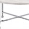 Homeroots 36" White and Silver Metal Round Cross Legs Coffee Table 490522 - alternate 5