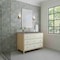 James Martin Vanities 48 in. Single Vanity, Sunwashed Oak with Embossed Shagreen w/3 CM Parisien Bleu Silestone Top D604-V48-SHG-FPBL - alternate 4
