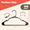 Campior Premium Black Clothes Hangers, Slim, Durable, with Shoulder Grooves for Coats and Laundry, 100PK CMPPLH100BK - alternate 5
