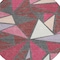 Homeroots 8' Burgundy Pink And Charcoal Round Geometric Washable Indoor Outdoor Area Rug 600356 - alternate 4