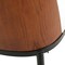 Leisuremod Tule Fabric Dining Side Chair with Powder-Coated Steel Frame, Walnut/White TCWN18W - alternate 4