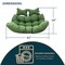 Leisuremod 2-Person Hanging Egg Chair Cushion, Weather-Resistant, Headrest & Zippered Cover ES52C-DG - alternate 4