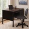 Regency Steel Single Pedestal Teacher's Office Desk, Center Drawer 48inx30in - Neo Walnut Top, Black Base 66348SPCDNWBK - alternate 2