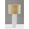 Homeroots 29" White Ceramic Cylinder Table Lamp With Beige Drum Shade 524628 - alternate 7