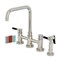 Kingston Brass Bridge Kitchen Faucet with Brass Sprayer, Polished Nickel KS8286DKLBS - alternate 1