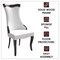Leisuremod Novara Collection Modern Wooden Dining Chair in Off White Velvet, 4PK NC20CRF4 - alternate 4
