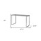Homeroots 47" Clear and Silver Glass and Metal Computer Desk 554210 - alternate 2
