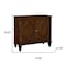 Homeroots 34in Brown Wood Carved Geometric Accent Cabinet With Two Doors 691651 - alternate 4