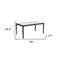 Homeroots 65" White and Black Faux Marble and Solid Wood Dining Table 572229 - alternate 4