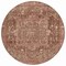 Homeroots 8' Burgundy Round Medallion Washable Indoor Outdoor Area Rug 607994 - alternate 5