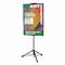 Excello Global Products Blank Floor Sign Stand, Holds Posters Up to 77in, 26in to 86in Tall, Black Stand, White Face EGP-HD-0523 - alternate 1