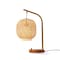 Vidalite Fos Table Lamp with Woven Bamboo and Linen Shade, Brushed Brass Base, Dimmable, USB Charging Port CE1009203 - alternate 1