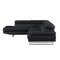 Homeroots Black Faux Leather L Shaped Two Piece Corner Sectional 366223 - alternate 6