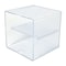 Deflecto Stackable Cube Organizer, Divided, 2 Compartments, Plastic, 6 x 6 x 6, Clear 350701 - alternate 5