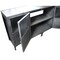 Homeroots 72in Dark Gray Metal Enclosed Storage TV Stand 489501 - alternate 1