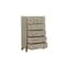 Homeroots 35" Gray Carved Floral Solid Wood Six Drawer Dresser 569590 - alternate 5