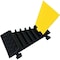 Kable Kontrol Cable Protector Left Turn, 5 Channel, Polyurethane/Rubber, Black, Yellow CP9899-LT - alternate 2