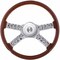 Ilc PETERBILT 389 YEAR 216 18 INCH CHROME PLATED STEERING WHEEL HUB AND HORN BUTTON KIT W SKULL ACCENTS 389 YR216 18 IN CHRM STRG WHL HUB HORN BTN KIT W S - alternate 3