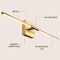 Jonathan Y McKenna 28" Modern Minimalist Adjustable Dimmable Integrated LED Metal Wall Sconce, Brass Gold JYL7041B - alternate 8